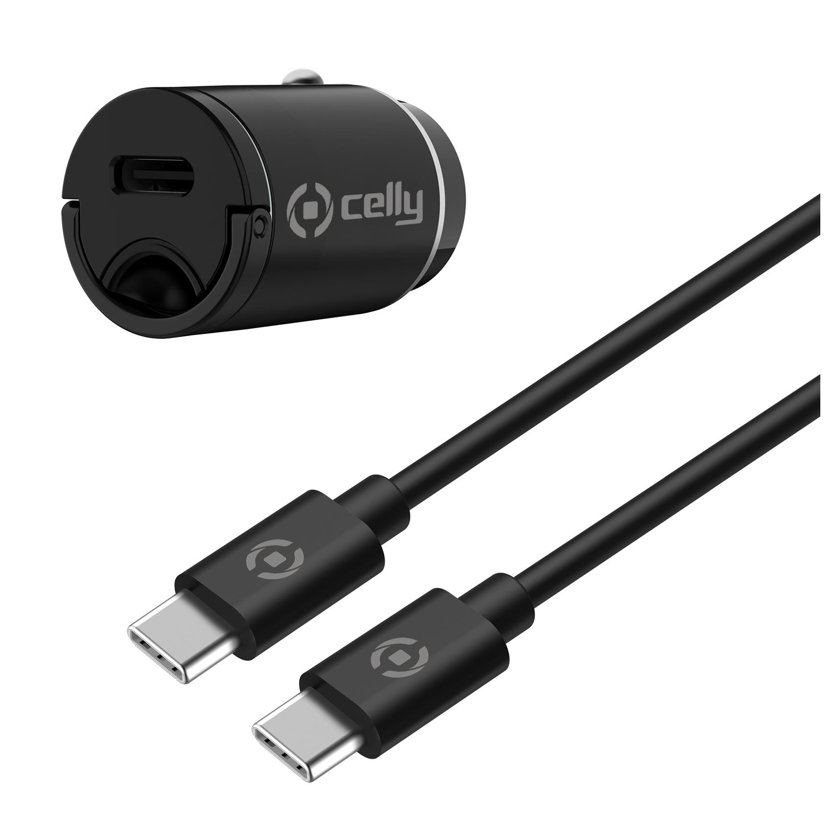 Celly KIT USB-C CAR CHARG+USB-C CABLE 20W